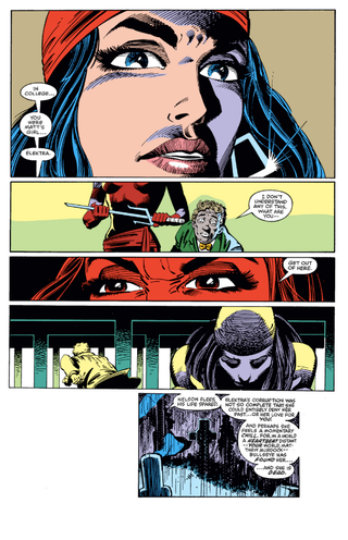The page right before the moment where Elektra doesn’t die in What If #35.